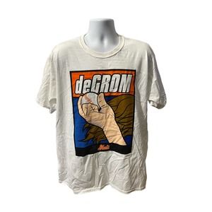 Nike New York Mets deGrom 48 Mens T Shirt XL white MLB Short Sleeve Crew Neck